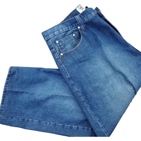 D-1st‎ Genderless Straight Leg Blue Jeans 40x32 - Picture 1 of 9